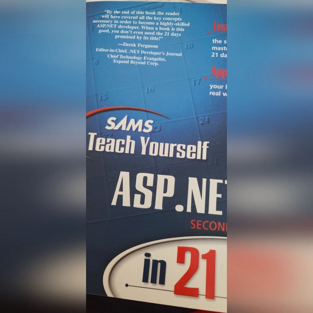 Teach Yourself ASP.NET 21 Days Guidebook - Picture 2 of 5